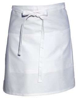 [CHW F28-WHITE] HALF BISTRO APRON WHITE - EACH