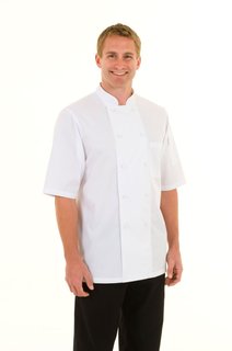 [CHW JLCV-WHT-L] MONTREAL CHEF COAT SHORTSLEEVE WHITE - SIZE LARGE