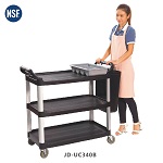 [CPC JD-UC340 BLK] UTILITY CART 3 SHELVES BLACK