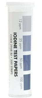 [DAY 92682244] TEST STRIPS IODINE - PACK OF 100 EACH