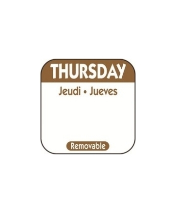 [DOT R104] LABEL THURSDAY BROWN 25mm/1" - ROLL OF 1000 LABELS