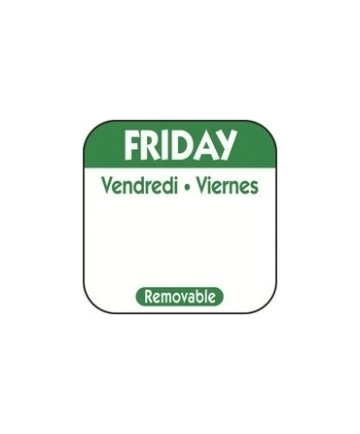 [DOT R105] LABEL FRIDAY GREEN 25mm/1" - ROLL OF 1000 LABELS