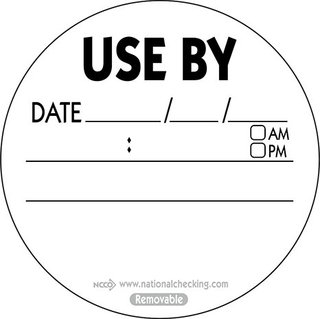 [DOT RUB3] LABEL "USE BY" - ROLL OF 500 LABELS