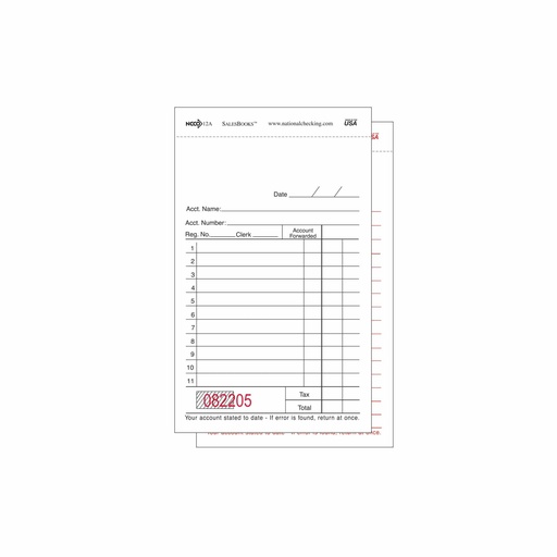[G-CH 12ADAMS] DUPLICATE ORDER BOOKS TBD - CASE OF 100 BOOKS