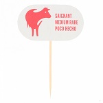 [GDP 112.09] STEAK MARKER MEDIUM RARE - PACK OF 100 EACH