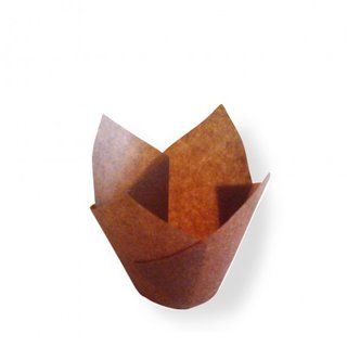 [GDP 180.67] BROWN TULIP BAKING CUP - CASE OF 5 PACK