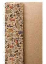 [GDP 801.92] VINTAGE GIFT WRAPPING PAPER - ROLL OF 100 METERS