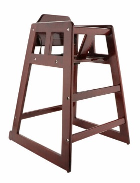 [GET HC-100MOD-M-KD] HIGH CHAIR WOOD MAHOGANY - EACH
