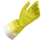 [GLOVE LAT-MEDIUM] LATEX GLOVES MEDIUM 12" YELLOW - ONE PAIR