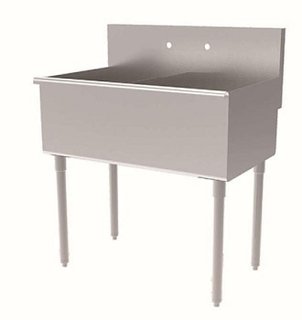 [HD ES4-2-2124] SINK - 2 COMPARTMENTS 48"