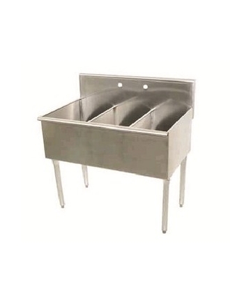 [HD ES4-3-2124] SINK - 3 COMPARTMENTS 72"