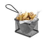 [HEN 425619] FRY BASKET S/S 10X8X7.5CM BLK