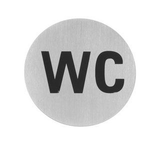 [HEN 663622] DOOR SIGN 'WC' S/S
