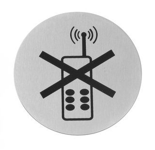 [HEN 663653] DOOR SIGN 'NO CELLPHONE' S/S