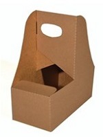 [HOLDER 2 CUPS KRAFT] HOLDER 2 CUPS CARRY OUT - CASE OF 250 EACH