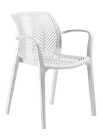 [INO SPY WHT] CHAIR SPYGA W/ARM, WHITE