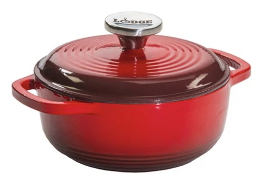 [LOD EC1D43] ENAMEL DUTCH OVEN 1.5 QUART RED