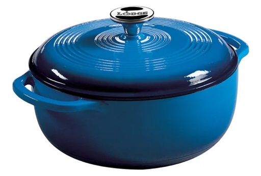 [LOD EC4D33] ENAMEL DUTCH OVEN 4.5 QUART BLUE