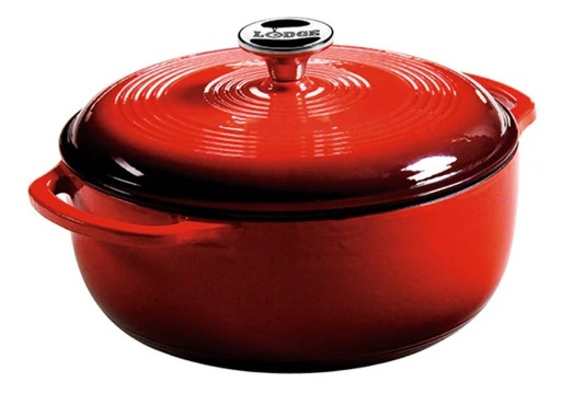 [LOD EC4D43] ENAMEL DUTCH OVEN 4.5 QUART RED