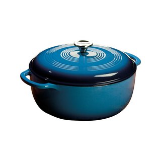 [LOD EC7D33] ENAMEL DUTCH OVEN 7.4Ltr BLUE