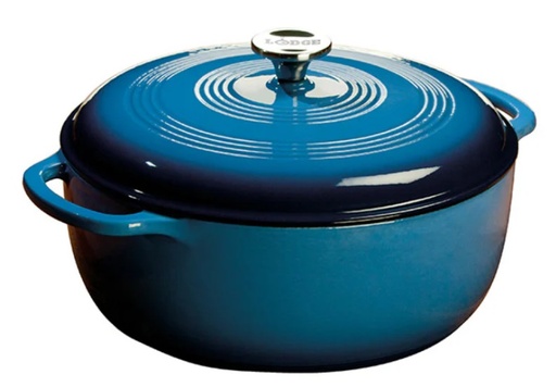 [LOD EC7D33] ENAMEL DUTCH OVEN 7.5 QUART BLUE