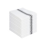 [MON NAPKIN BISTR-BLK] NAPKIN BISTRO 18X22" BLACK - PACK OF 25 EACH
