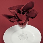[MON NAPKIN BURGUNDY] NAPKIN 20X20" BURGUNDY - PACK OF 25 EACH