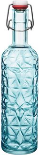 [SIM 532471] GLASS BOTTLE 1 LITER BLUE