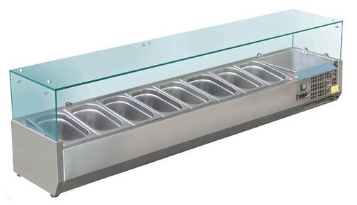 [STAHL ESL3888] PREPARATION COOLER 1.8M, COUNTERTOP - 220V (1/3GN x 8 PANS)