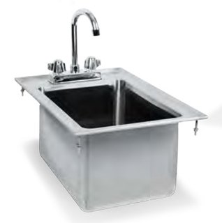 [SW SWDIS-1FB101410] DROP-IN SINK BOWL W/FAUCET, 1COMP (19"x13"x10")