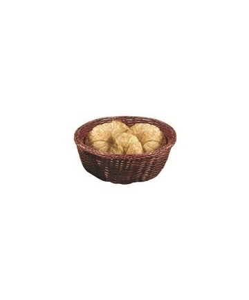 [TC 1475] ROUND BASKET BROWN WOVEN