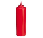 [TC C12463K] SQUEEZE BOTTLE RED 24oz WIDE - PACK OF 6 EACH