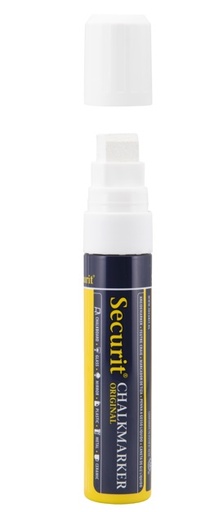 [VM BL-SMA720-WT] SECURIT LIQUID CHALK MARKER POINT 7-15MM WHITE - EACH