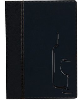 [VM MC-TRWC-BL] WINE CARD MENU COVER BLACK