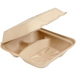 [WC TO-SC-U9T] 3-COMPARTMENT FIBER CONTAINER 9X9" - CASE OF 6 PACK