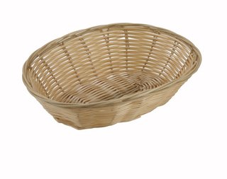 [WIN PWBN-9V] BASKET POLY WOVEN NAT OVAL