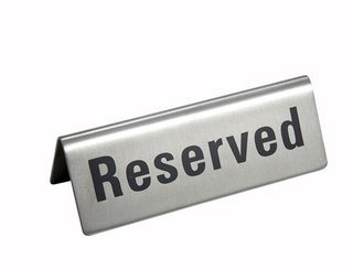[WIN RVS-4] SIGN "RESERVED" S/S