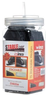 [WIN TW-75B] TABLE WEDGES BLACK - PACK OF 75 EACH