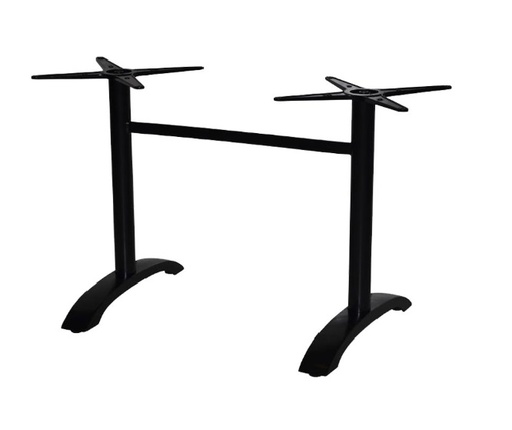 [FUR BASE ISA 4T BLK DOUBLE] TABLE BASE ISA 4T BLACK, DOUBLE