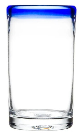 [LIBBEY 92303] ARUBA COOLER GLASS 16oz WITH COBALT BLUE RIM TBD - CASE OF 1 DOZEN