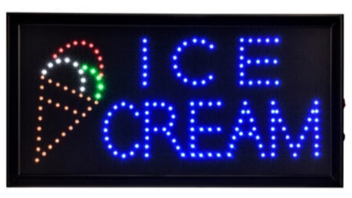 [ALP 497-13] LED SIGN "ICE CREAM"