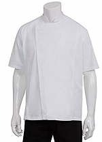 [CHW BCSZ009-L WHT] SPRINGFIELD CHEF COAT SHORT SLEEVE WHITE - SIZE LARGE