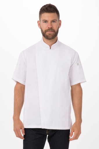 [CHW BCSZ009-S WHT] SPRINGFIELD CHEF COAT SHORT SLEEVE WHITE - SIZE SMALL