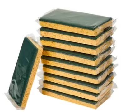 [CLM 74D] SPONGE GREEN/YELLOW - CASE OF 20 EACH