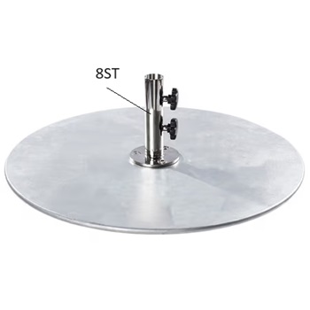 [FRA-A 30G+8ST] 30" ROUND PLATE BASE GALVANIZED + 8" STEM
