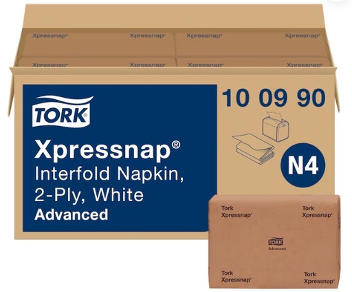 [TORK 100990] XPRESSNAP DISPENSER REFILL NAPKIN 2PLY WHITE TBD - CASE OF 6000 EACH