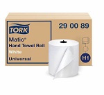 [TORK 290089] MATIC® HAND TOWEL ROLL WHITE 1PLY - CASE OF 6 ROLLS