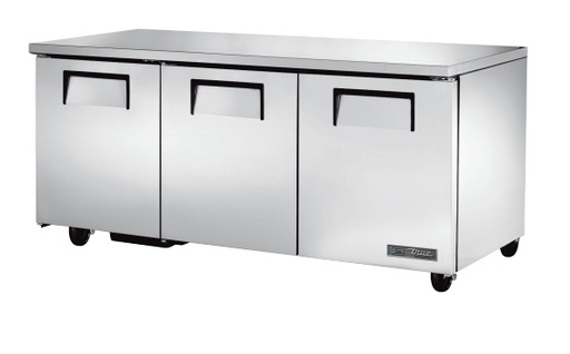 [TRUE TUC-72-HC] UNDERCOUNTER COOLER 72", 3 DOOR SS - 115V (20.6 CFT) 