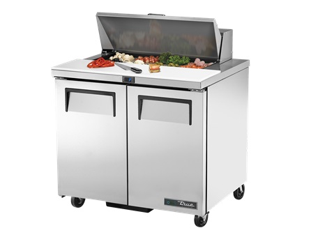 [TRUE TSSU-36-08-HC] PREPARATION COOLER 36", 2 DOOR SS - 115V (9.0CFT)