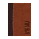 [VM MC-TRA4-LB] MENU COVER TRENDY BROWN A4